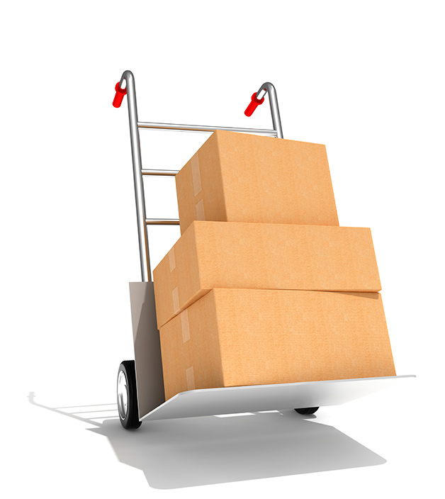 Sækkevogn med pakker